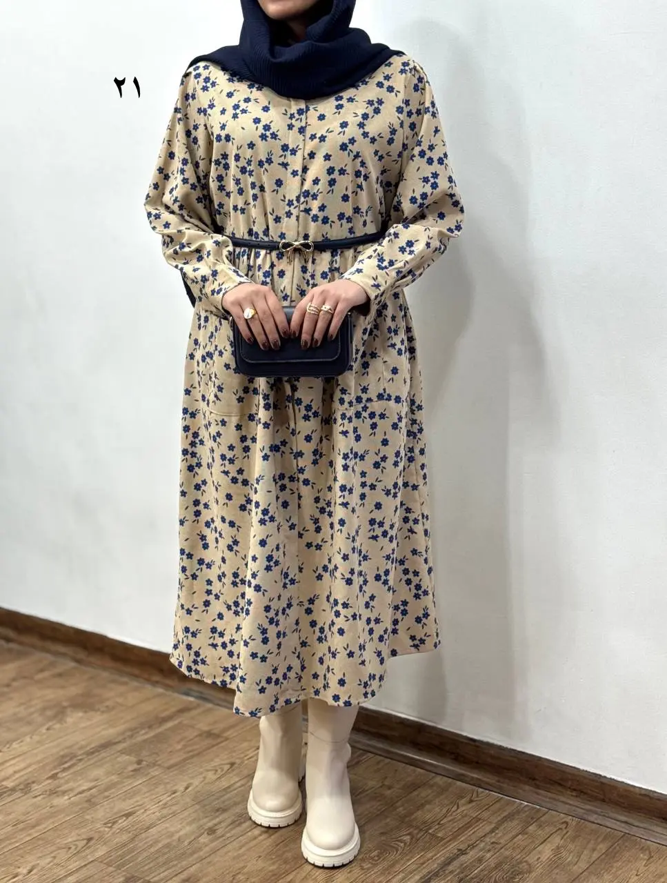 پیراهن مانتویی پاییزه طرحدار آیسو سانیا 2